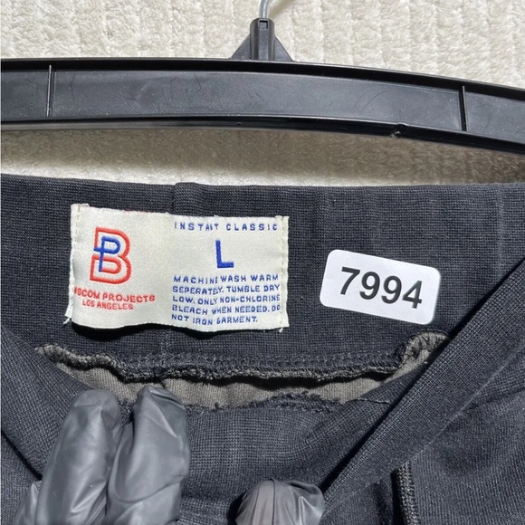 BASCOM PROJECTS Black SHORTS MENS SZ Large COTTON POLYESTER Solid - Picture 7 of 8